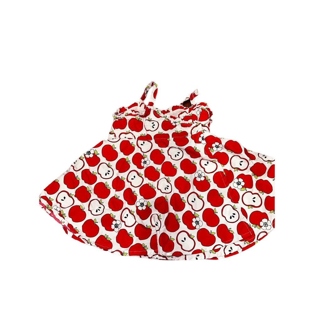 GYMBOREE Adorable Apple Print Twirl Dress & Bloomers Sz. 6-12M EUC  Comfort - Picture 4 of 14
